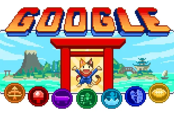 Gioca insieme alle Olimpiadi nell'affascinante gioco di Cat Athletics di Google: Doodle Champion Island Games