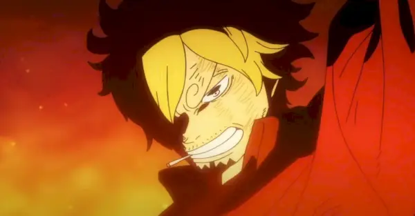 Sanji užsidegė savo paties smūgiu, kai kovojo su karaliumi ir karaliene per One Piece