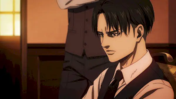 Levi Ackerman karaktärsbild för säsong 4 del 3 av Attack on Titan.