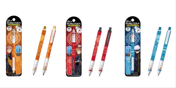 Jujutsu Kaisen Kuru Toga Mechanical Pencils с участието на Yuji Itadori, Kugisaki Nobara и Gojo Satoru