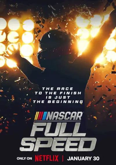 Plakat Nascar Full Speed ​​Sports Docuseries kommer til Netflix i januar 2024.webp