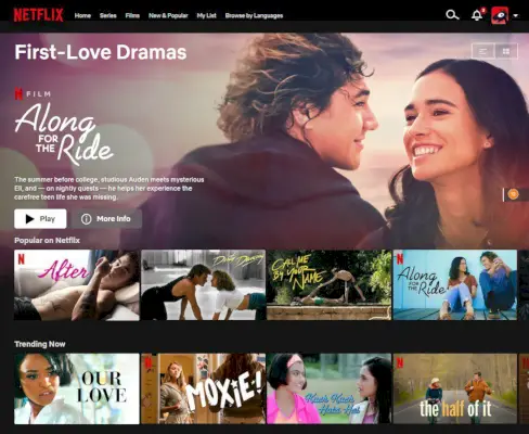 Eerste liefdesdrama's Netflix Categorie Code.webp