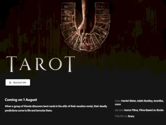 Erscheinungsdatum für Tarot auf Netflix