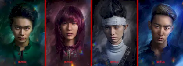 Affiches de personnages pour Netflix Yu Yu Hakusho à l'échelle