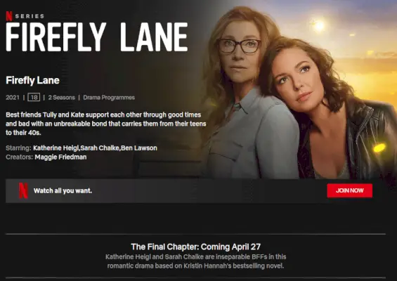 سيتم إطلاق الموسم الأخير من 'Firefly Lane' في وقت أبكر من المتوقع في أبريل 2023