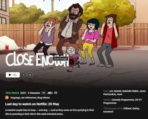 Sulje tarpeeksi poisto osoitteessa Netflix.webp