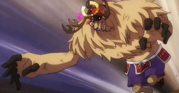 Tony Tony Chopper nutzt seinen Monster Point während des Überfalls auf Onigashima in One Piece