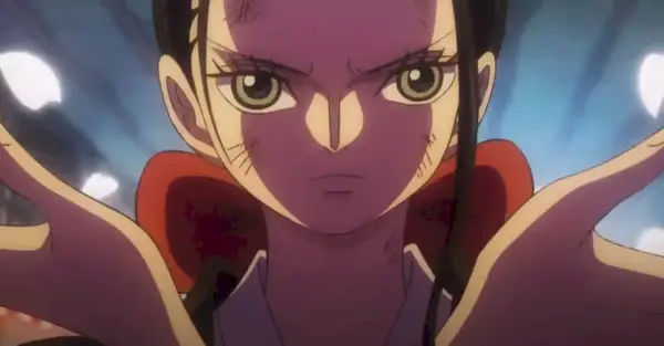 Nico Robin a punto de patear traseros durante One Piece