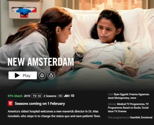 Noi sezoane New Amsterdam vine pe Netflix.webp