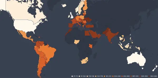 Mappa termica della popolarità per la stagione 1 di Berlino Netflix.webp