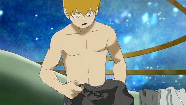 Reigen Arataka mostrando su cuerpo en Mob Psycho 100