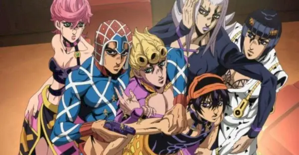 Team Bucci und Trish posieren in JoJo