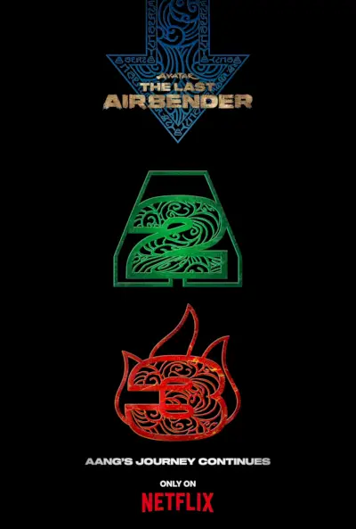 Avatar The Last Airbender Seasons 2 3 aankondiging poster op schaal