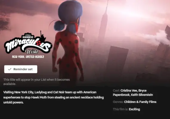 Miraculous World New York United Heroez Netflix