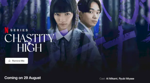 Japanische Teenie-Dramaserie „Chastity High“: Veröffentlichung im August 2024 und was wir bisher wissen