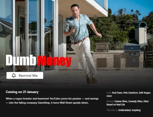 „Dumb Money” stabilește data de lansare Netflix în SUA pentru ianuarie 2024