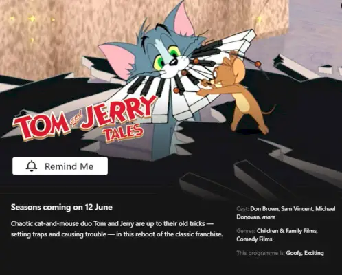 Date de sortie de Tom et Jerry Tales sur Netflix.webp