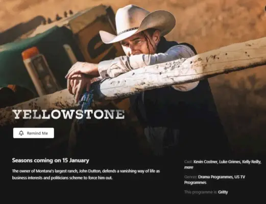 Yellowstone Seasons kommer till Netflix i vissa länder.webp