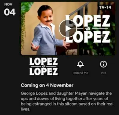 Lopez vs. Lopez Netflix-Veröffentlichungsdatum