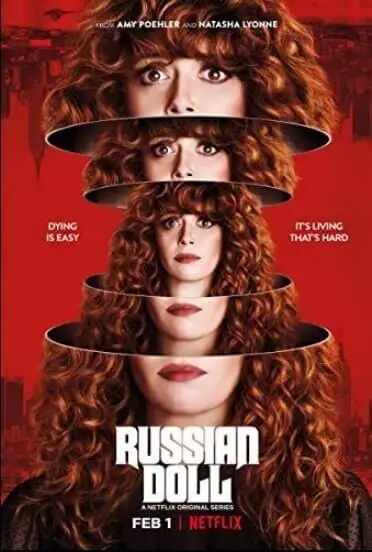 Рекламний постер Netflix Russian Doll