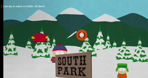 South Park lämnar Netflix-meddelande