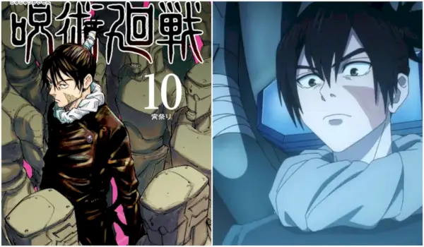 Kokichi Muta a 10. kötetből, a Jujutsu Kaisen és a Jujutsu Kaisen 2. évadból.