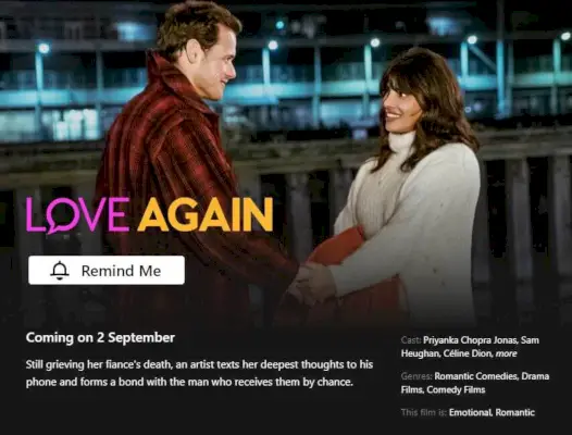 Love Again Dátum vydania filmu Sony Netflix