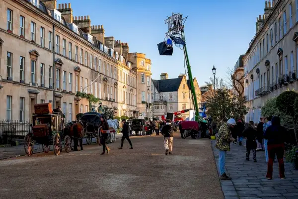 Bakom Kulisserna På Bridgerton Filmande I Bath, England