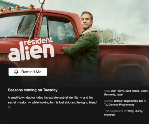 Resident Alien arrive sur Netflix.webp