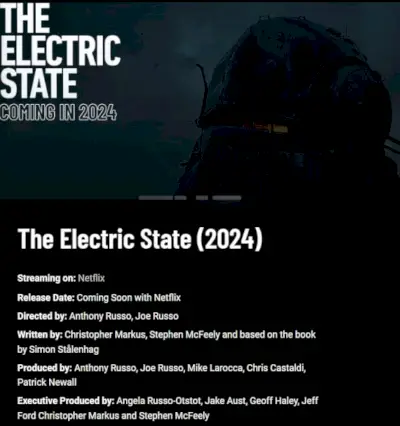 Agboverse Website for The Electric State 2024