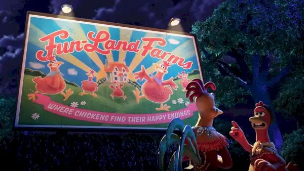 Cartellone pubblicitario per Fun Land Farms Chicken Run 2