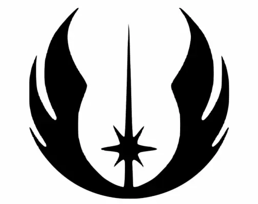 Et bilde av emblemet til Jedi-ordenen i Star Wars