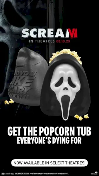 Wiaderko na popcorn Ghostface marki Cinemark