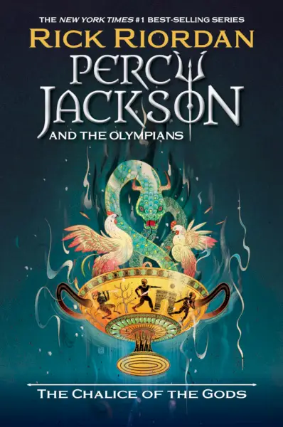 Percy Jackson a olympionici, kniha 6 – obálka Kalich bohů (Disney Hyperion)