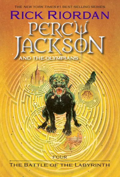 Percy Jackson and the Olympians bok 4 - Slaget om labyrinten omslag (Disney Hyperion)