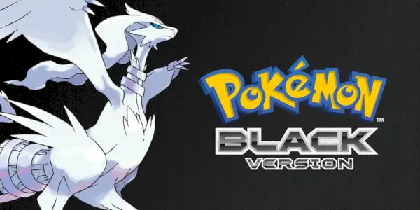 Opera de artă oficială pentru Pokémon Black cu legendarul Pokémon Reshiram