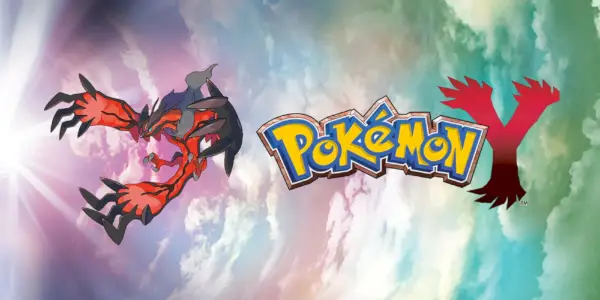 Opera de artă oficială pentru Pokémon Y cu legendarul Pokémon Yveltal