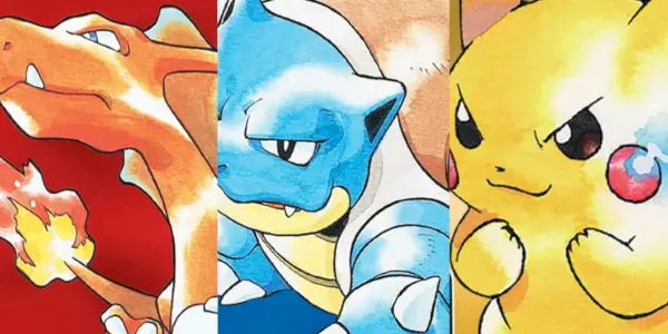 Kryt Charizard, Blastoise a Pikachu pre červených, modrých a žltých Pokémonov