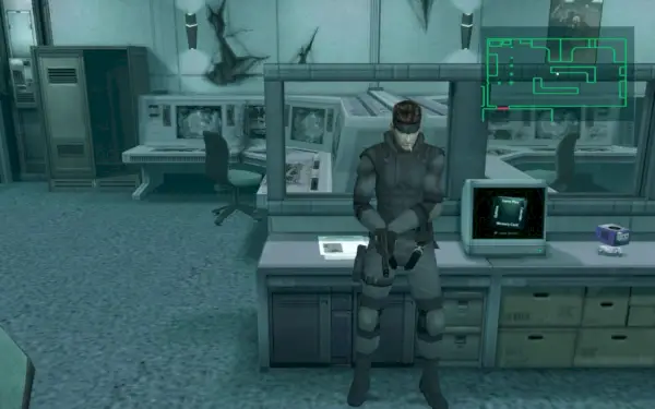 يختبئ Solid Snake في المختبر