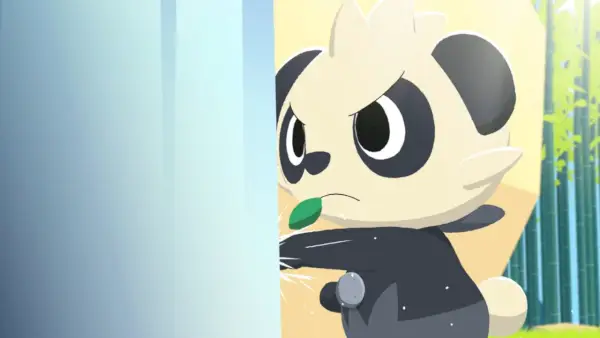 Pancham øver et slag (The Pokemon Company)