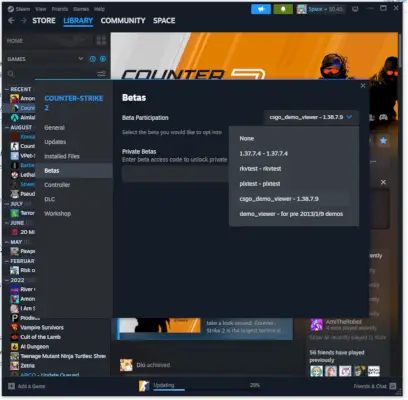 Як отримати доступ до демонстраційної збірки CS:GO