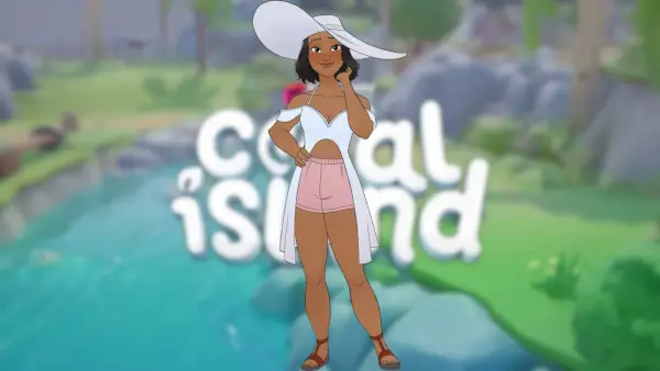 Nina bloost op Coral Island