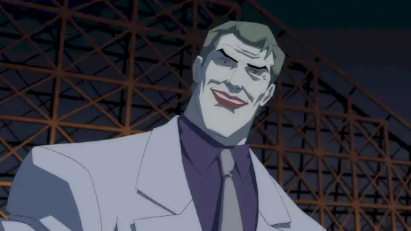 le Joker devant des montagnes russes dans le film d'animation The Dark Knight Returns. Exprimé par Michael Emerson.