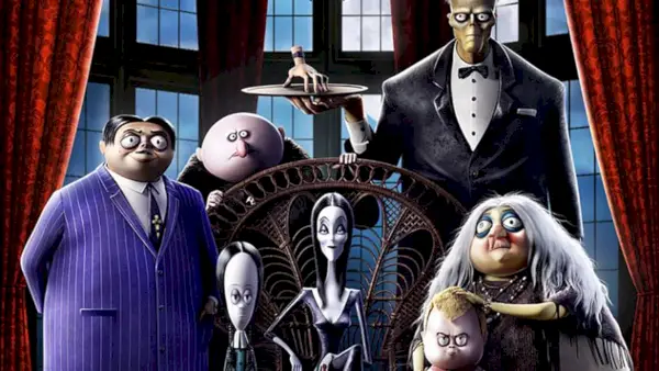 الملصق الدعائي لفيلم الرسوم المتحركة The Addams Family.