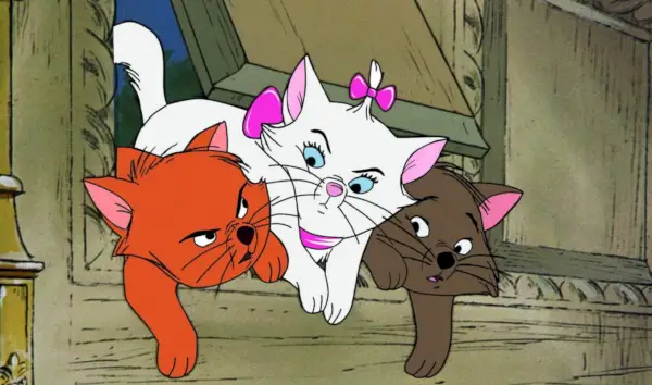 Tri preslatka mačića u animiranom filmu The Aristocats