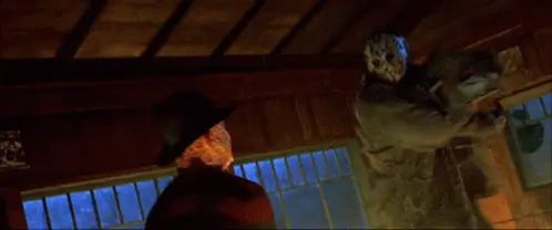 Freddy und Jason kämpfen in Freddy vs. Jason