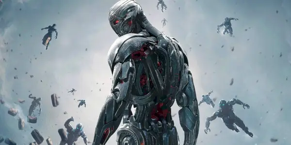 James Spader / Neil Fingelton ako Ultron vo filme Avengers: Age of Ultron Poster