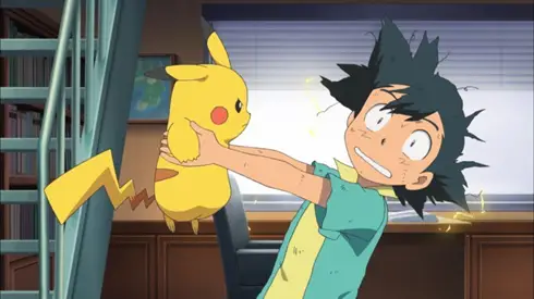 Pikachu heeft Ash in Pokémon gezapt