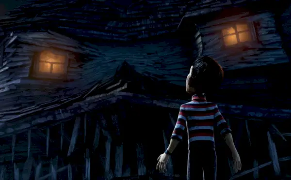 Un ragazzino si trova di fronte alla Monster House (Columbia Pictures)