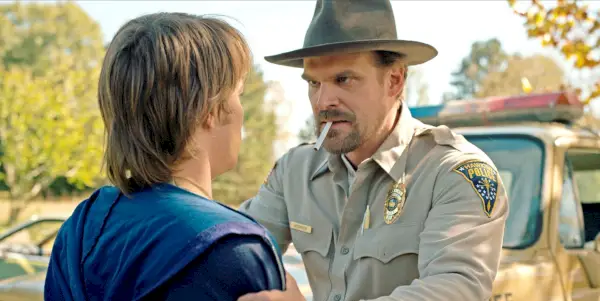 David Harbour nel ruolo di Hopper in Stranger Things